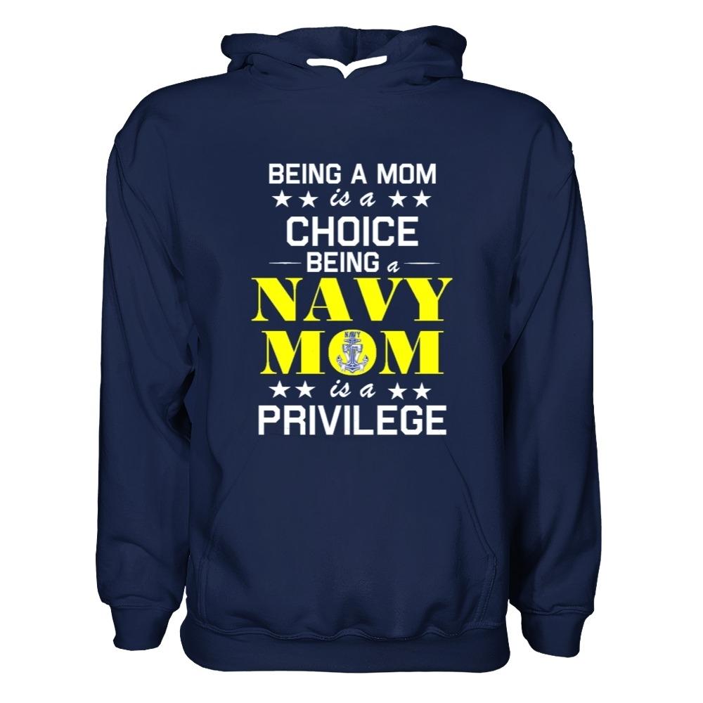 navy mom hoodie