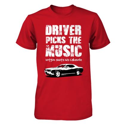 driver picks the music t shirt