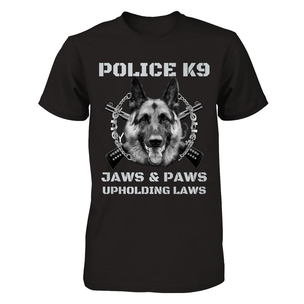 POLICE K9 JAWS WITH PAWS POLOSHIRT all sizes 