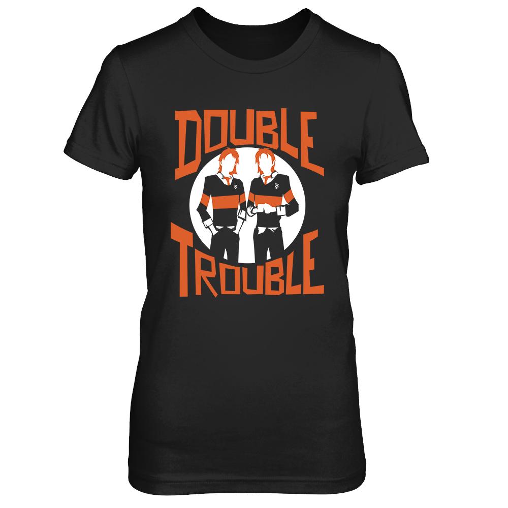 Official Phelps Twins Double Trouble Black Tees T-Shirt Clothing 
