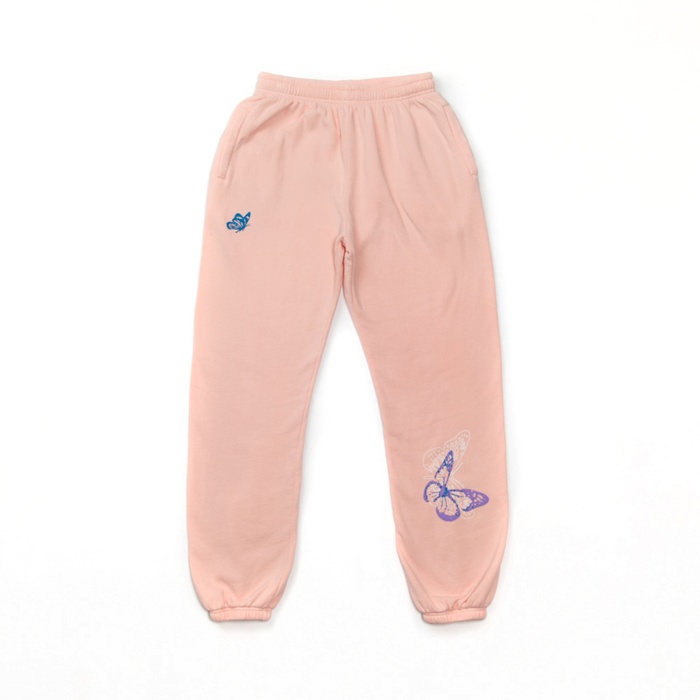 pink butterfly sweatpants