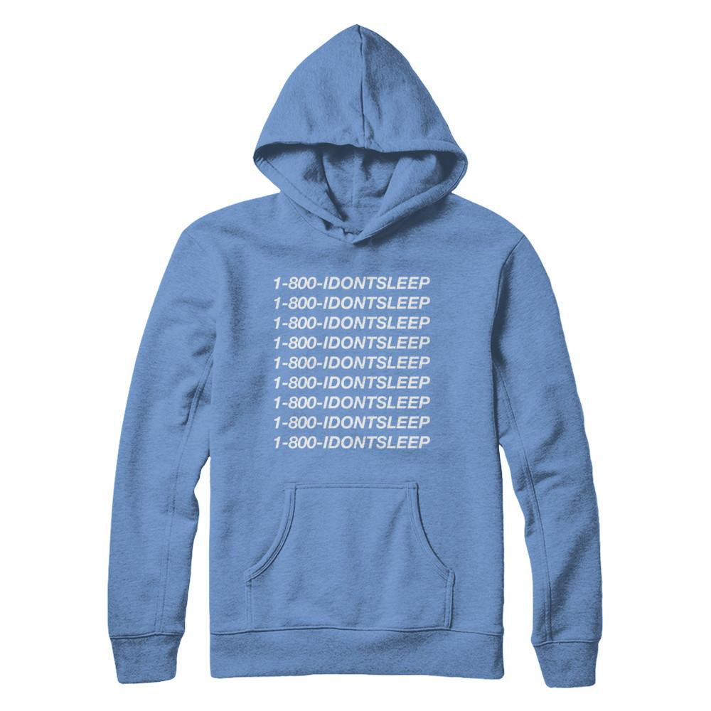 black and light blue hoodie