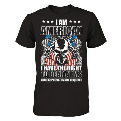 IM AMERICAN-I HAVE THE RIGHT TO BEAR ARM - Gildan Short Sleeve Tee ...