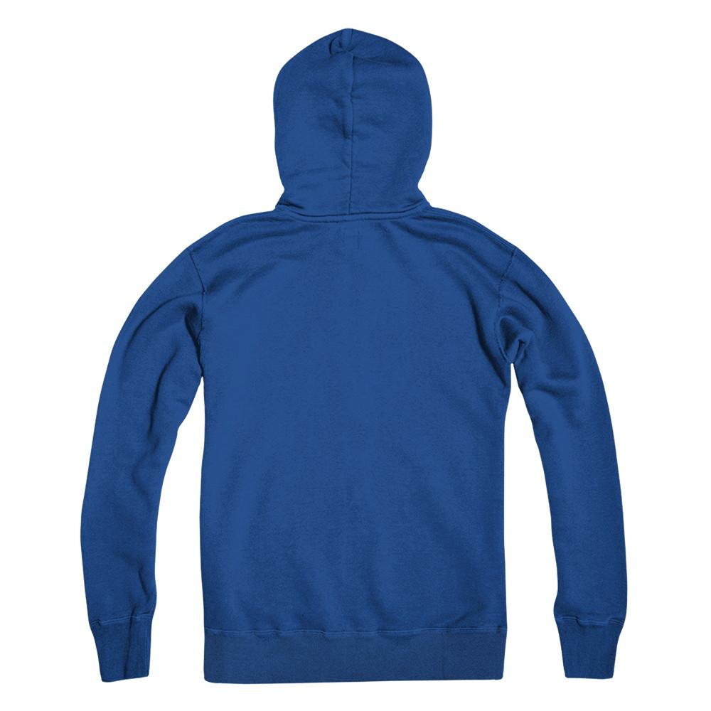 all blue hoodie
