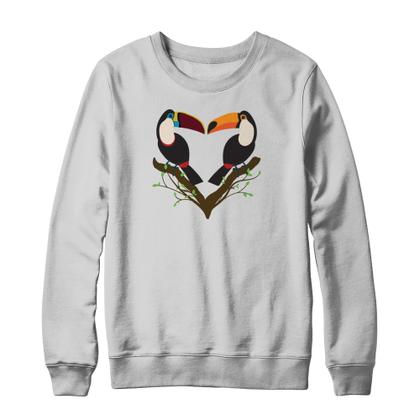 I Love Heart Toucans Black Sweatshirt 