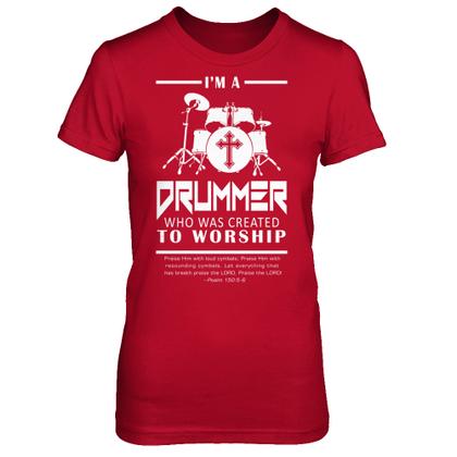 worship drummer t shirt