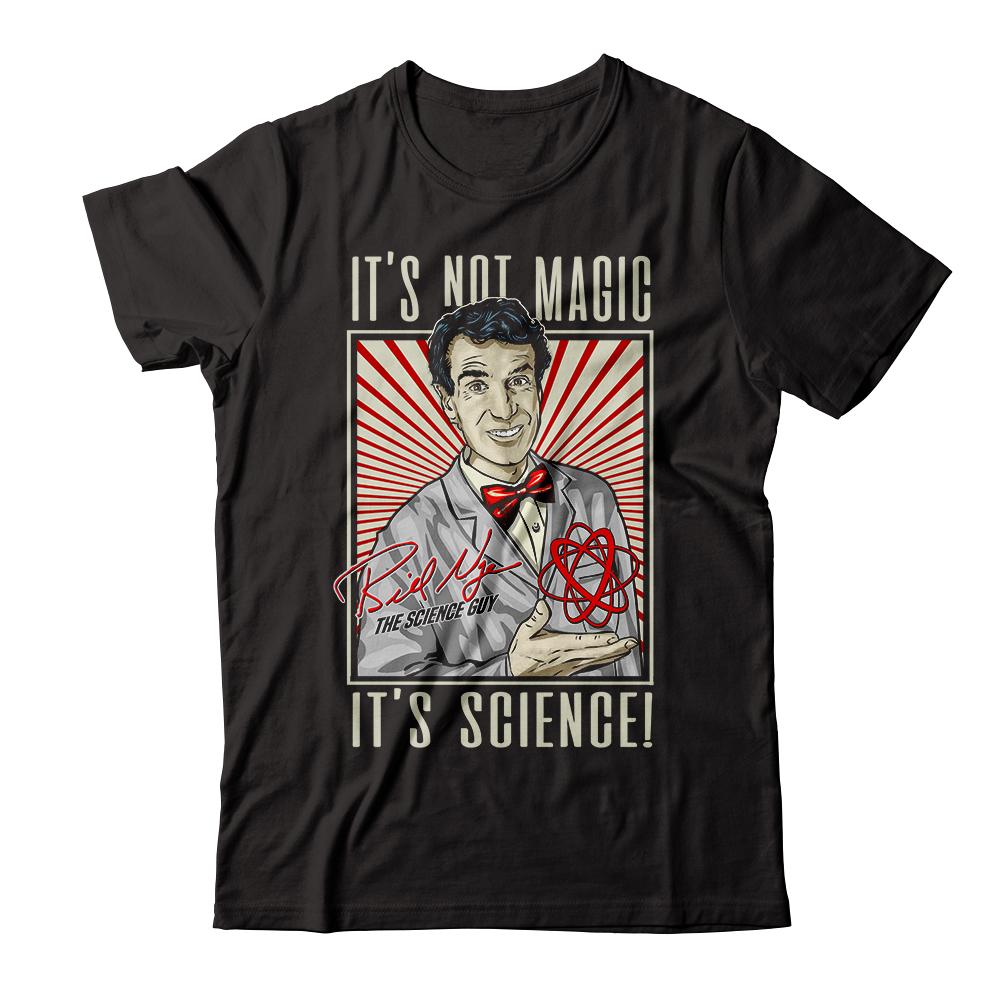 Bill Nye It's Science Black Tees T-Shirt Clothing 
